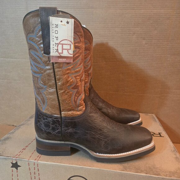 Roper Men's Work It Over Boots 10 EE Wide Brown 09-020-9204-8442 - Picture 3 of 12